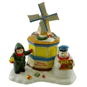 Department 56 Villages 4.25 In Windmill Wishing Well Snow Village Christmas Snowman Village Accessories - 1 of 4