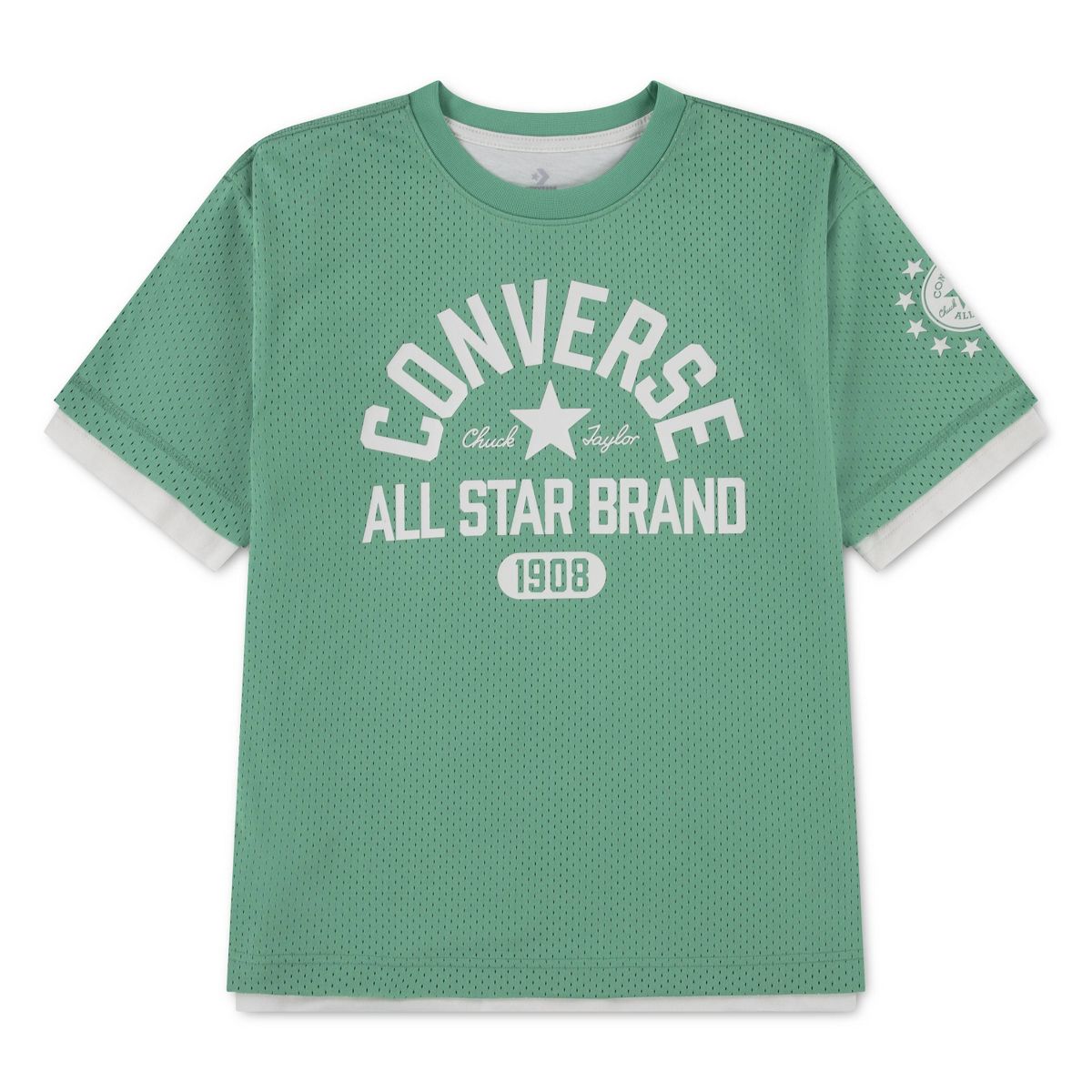 Converse® Boys' Varsity Layered Jersey Graphic T-Shirt - Green - thumbnail 4