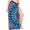 LA LEELA Women's Cover up Wrap Swimwear Sarong Wraps One Size Mandala Blue - 4 of 4