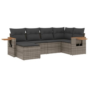 vidaXL Garden Sofa Set Grey - 1 of 4
