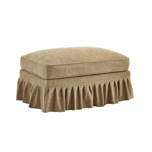 Hrinhom 35.4"W Modern Chenille Upholstered Ottoman with Pleats Skirts - 1 of 4