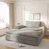 Lycvki Chenille Lazy Sofa Oversized Chaise Lounge with Detachable Design and Large Pillows - 4 of 4