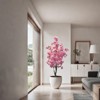5FT Artificial Cherry Blossom Tree, Realistic Fake Pink Blooming Flower Tree with White Pot, Decorative Faux Floral Potted Plant for Garden Home - 4 of 4