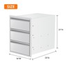 ClassyThreads 16" Stainless Steel Outdoor Kitchen Drawers - Double Storage with Paper Towel Holder - 3 of 4