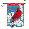 Spring Cardinal Welcome Burlap Garden Flag Floral 18" x 12.5" Briarwood Lane - 2 of 4