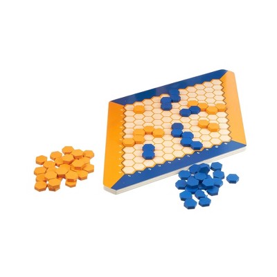 Slickblue Hexus Strategy Board Game – Abstract Hex Tile Game with Wooden Grid for Competitive Play