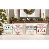 Set of 4 Farmhouse Christmas Pillow Covers 18x18 Set of 4 Winter Holiday Decorations - 2 of 4