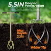 Itopfox Upgrade Twist Tiller Manual Hand Tiller Garden Claw Cultivator with Removable Big Claw, Steel Tiller Lawn Aerator Soil Loosener Gardening Bed - 2 of 4