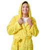 Pokemon Pikachu Character Patch Long Sleeve Yellow Men's Hooded Robe - 3 of 4