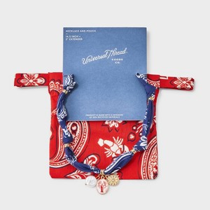Bandana Print Necklace & Pouch - Universal Thread™ - 1 of 4