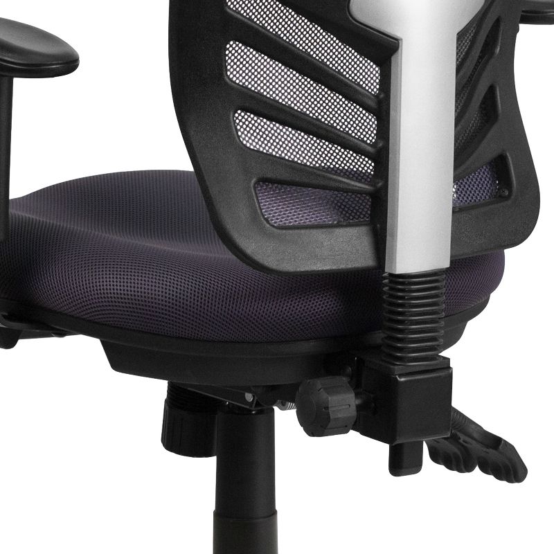 Flash Furniture Mid-Back Mesh Multifunction Executive Swivel Ergonomic Office Chair with Adjustable Arms, 5 of 12