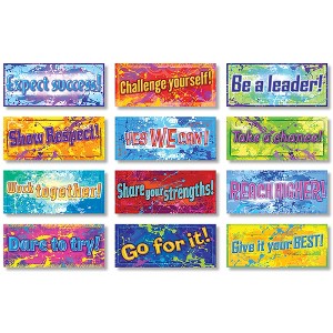 North Star Teacher Resources Positive Messages Posters, 7-1/3" x 17", Set of 12 - 1 of 4