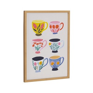 Kate & Laurel All Things Decor 12"x16" Gallery Botanical Coffee Shop Tea Cups Print by The Creative Bunch Studio Gold - 1 of 4