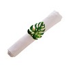 C&F Home Monstera Leaf Napkin Rings Set of 4 - 2 of 4
