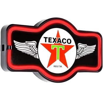 Officially Licensed Vintage Texaco LED Neon Light Sign Black/Red - American Art Decor