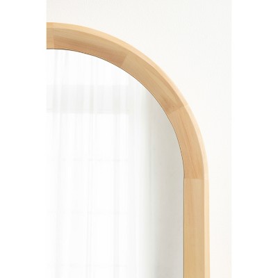 Natural Wood Arched Wall Mirror 20 x 30