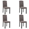 vidaXL Dining Chairs 4 pcs Taupe Fabric - 2 of 4