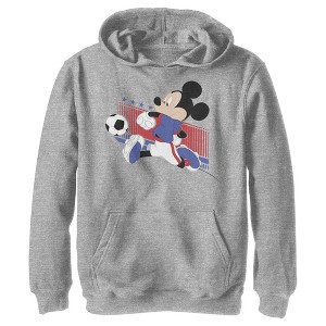 Boy's Disney Mickey Mouse Soccer USA Pull Over Hoodie - 1 of 4