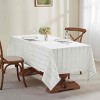 Izod Chadwick White Silver Lurex 60" x 102" Tablecloth - 2 of 3