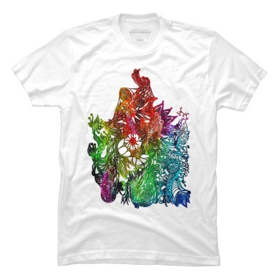 Adult Design By Humans Zen Botanical Rainbow Pride By EdgeWaresT-Shirt