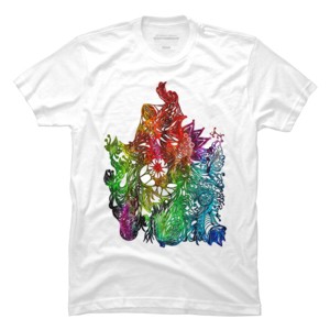 Adult Design By Humans Zen Botanical Rainbow Pride By EdgeWaresT-Shirt - 1 of 2