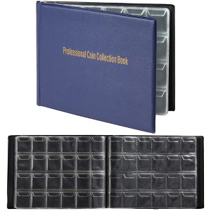 Juvale 240 Pocket Coin Holders for Collectors - Coin Collection Album for Pennies, Quarters, Rare Coins (Dark Blue) - 1 of 4