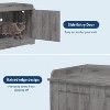 Nasitip Hidden Cat Litter Box Enclosure with Barn Door - End Table Style Furniture for Indoor Cats, White/Gray - 4 of 4