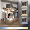 Elegant Black Vanity Table with LED Lights, Flip-Top Mirror and 2 Drawers, Jewelry Storage for Women Dressing - 4 of 4