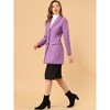 INSPIRE CHIC Women's Notched Lapel Single Breasted Outwear Fall coat - 4 of 4