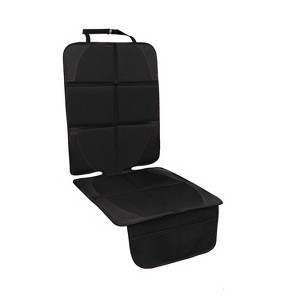 Itopfox Car Seat Protector for Child, Baby, Pets - Thick Padding Waterproof Universal Cover with Mesh Pockets, Black - 1 of 4