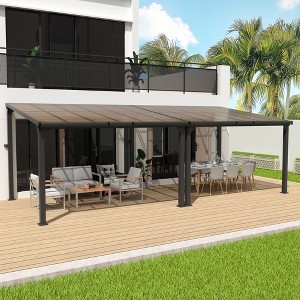 Pamapic Hardtop Outdoor Gazebo Pergola Aluminum Framed with Sloping Pitched Roof for Garden, Patio - 1 of 4