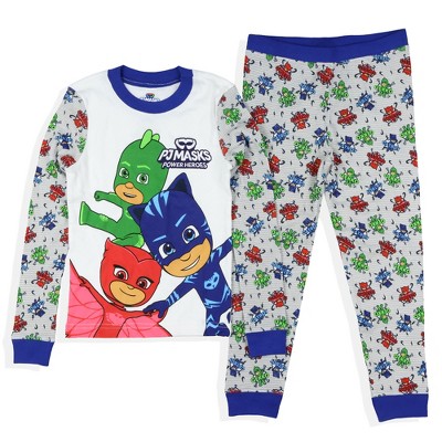 PJ Masks Toddler Boys' Gekko Catboy Owlette Title Logo Sleep Pajama Set Multicolored