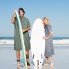 Tirrinia Adults Wearable Beach Towel, Surf Cape Changing Towel with Hood, Microfiber Wetsuit Changing Robe, Oversized - 3 of 4
