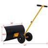 SEVOBAL Snow Shovel with Wheels, Snow Pusher, Cushioned Adjustable Angle Handle Snow Removal Tool 10" Wheels, Black, 29"*47"*16.5" - 4 of 4