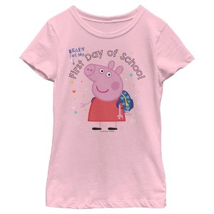 Girl's Peppa Pig Ready for my First Day of School T-Shirt - 1 of 4