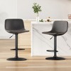 AZL1 Life Concept Dining Sets Adjustable Bar Stools Set of 2 with Back Support, Black Bracket for Kitchen Island, Gray, 16.9"*14.2"*33.8" - 2 of 4