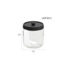 mDesign Round Glass Apothecary Canister Jar with Plastic Lid, 2 Pack - image 4 of 4