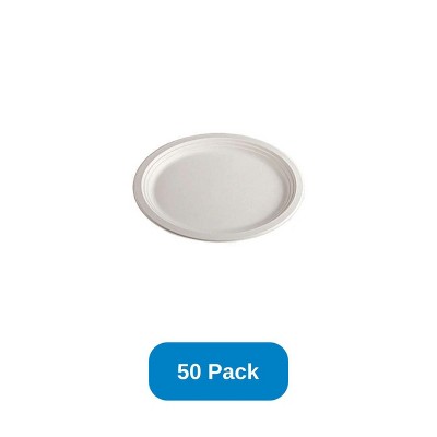 Responsible Products 12.5" Oval Plate Compostable Sugarcane - Pack of 50