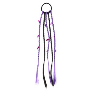 Unique Bargains Halloween Bat Style Hair Rope Black Purple 1 Pc - 1 of 3