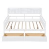 Whisen Twin size Daybed, Wood Slat Support, with Bedside Shelves and Two Drawers - 3 of 4