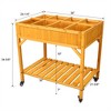 YONWAY Wooden Raised Garden Bed, Wood Outdoor Garden Raised Planter Box with Legs for Vegetables, Backyard, Patio - 3 of 4