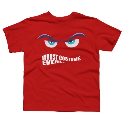 Boy's Design by Humans Worst Costume Ever (Halloween) by Editive T-Shirt - Red - Medium