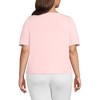 Lands' End Women's Elbow Sleeve Supima Cotton Boatneck T-Shirt - 2 of 3