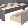 NicBex Twin Size Linen Fabric Daybed Modern Wooden Bed Frame with 2 Storage Drawers for Bedroom, Living Room, No Box Spring Required - 4 of 4