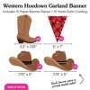 Big Dot of Happiness Western Hoedown Garland Banner, Wild West Cowboy Party Decorations Banner, 30 Feet of Cord, 15 Double-Sided Cowboy Hats, Boots, - 4 of 4