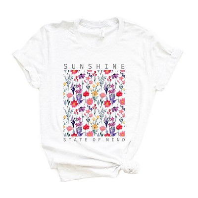 Simply Sage Market Women's Sunshine State of Mind Flowers Short Sleeve Graphic Tee