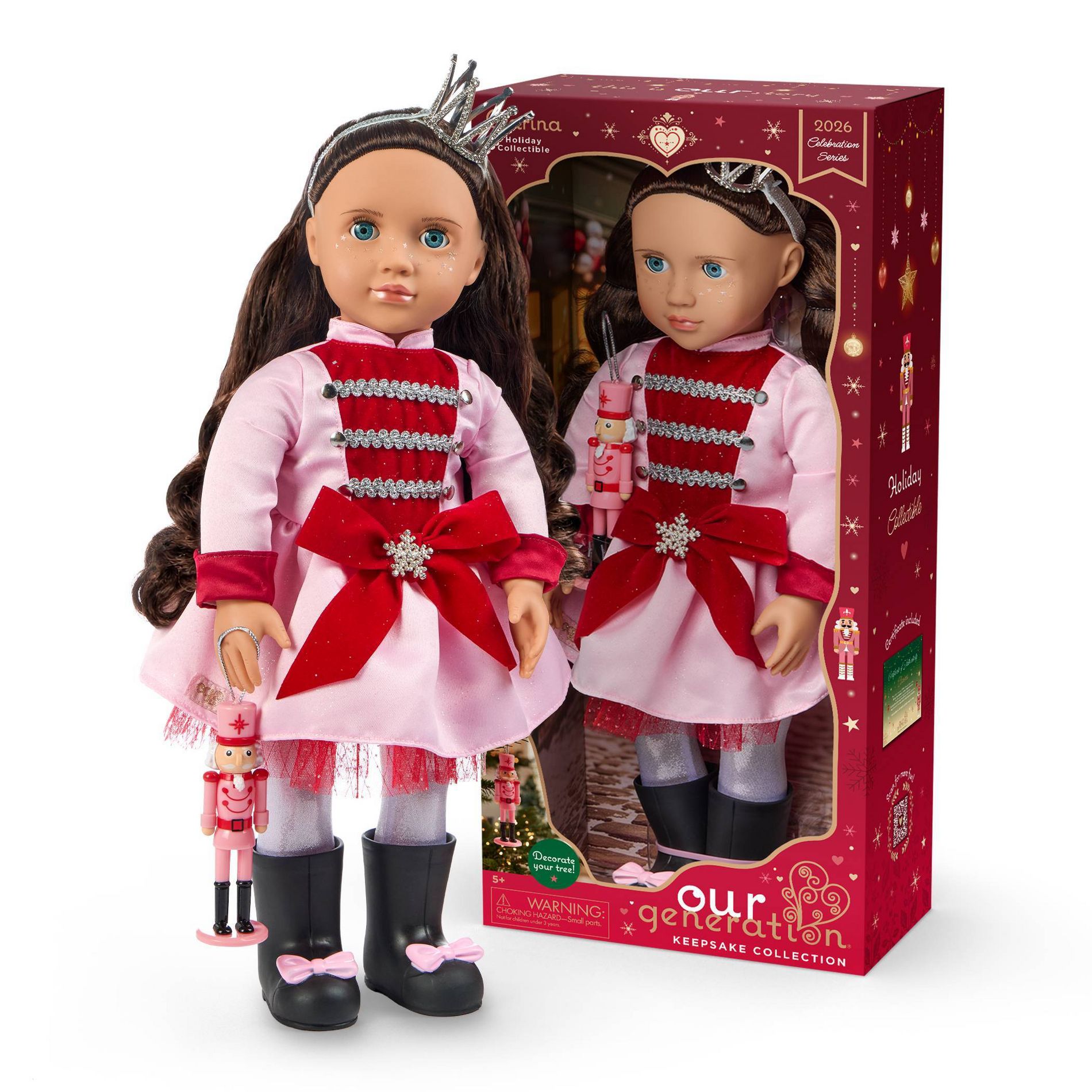 Our Generation Clarina Holiday Collectible 18" Doll in Pink Nutcracker-Inspired Outfit Keepsake Collection 2026 Celebration Series