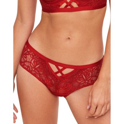 Adore Me Women's Evah Cheeky Panty XL / Barbados Cherry Red.