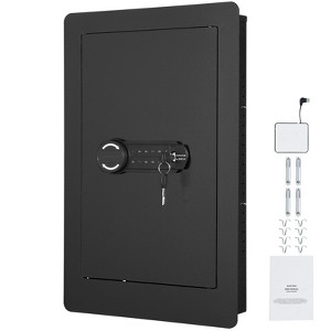 VEVOR 25.59" Tall Wall Safe, 3-Tier Hidden Wall Safe with Keypad,3 Removable Shelves & 6 Key Holders, Q235 Cold-Rolled Steel In Wall Safe with Light - 1 of 4
