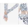 INSPIRE CHIC Women's Sun Protection Leopard Print Compression Sleeves Gloves with Tumb Hole 1 Pair - 3 of 4